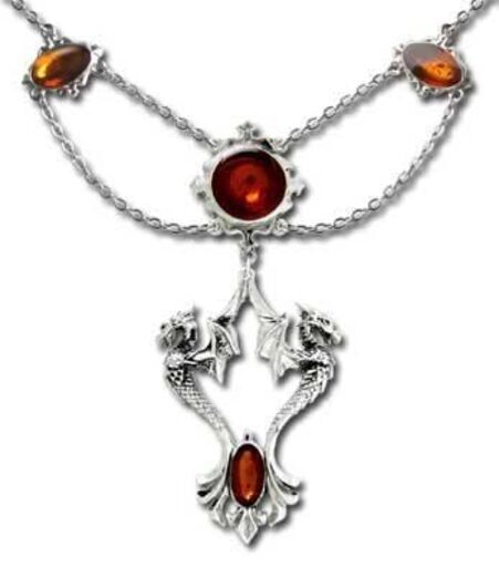 ALCHEMY GOTHIC: AMBER DRAGON 琥珀龍ネックレス