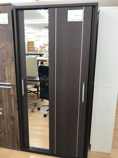 ★ジモティ割あり★  ワードローブ ダークブラウン H182×W89×D59 クリーニング済み KJ4376