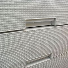 【27】NITORI　ニトリ　フィッツプラスNTメッシュ2　幅75cm　4段　ホワイトウォッシュ　プラチェスト　引き出し　タンス　衣類収納の画像