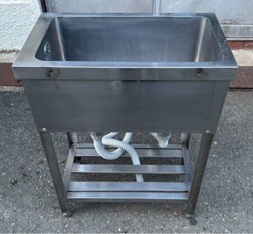 業務用 1槽シンク 幅600×奥350×高さ795(mm) 横型シンク 流し台 一層シンク 一層 1層 一槽 厨房 店舗用品 厨房機器 大阪発