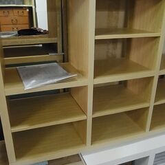セール中につき、通常特価8,778円より30％引きの6,144円!　 【28】NITORI　ニトリ　シェルフ　収納棚　A4パーティション　プレフェ　80111　ライトブラウン　ディスプレイラックの画像