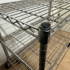 ワイヤーシェルフ　タイヤ付　スチールラックの画像
