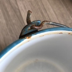 【決まりました‼︎】ホーローバケツ　ヴィンテージ　サビ有　オブジェの画像