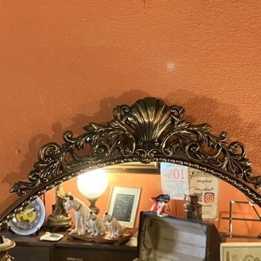 北海道 帯広 壁掛け ビンテージ ウォールミラー 鏡 アンティーク