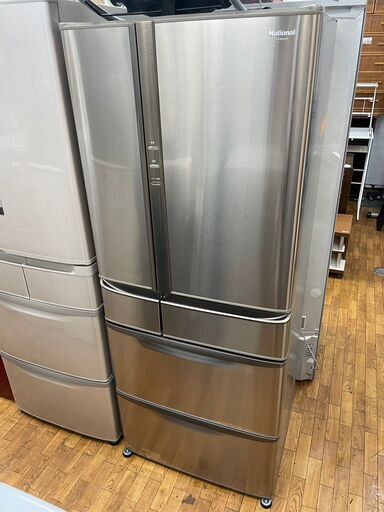 冷蔵庫　No.8269　ナショナル　445L　2008年製　自動製氷機能付き　NR-F452TM-SR　※ドアポケット上段欠品　【リサイクルショップどりーむ鹿大前店】