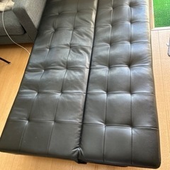 ソファベッド　合皮の画像