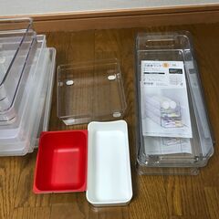 【中古あげます】ニトリ、ケユカの収納トレイ、収納ケースなどいろいろ KEYUKAの画像