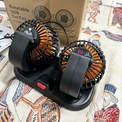 【新品未使用‼️】トラック(24V車)用 車載扇風機 自動車用 シガーソケット電源 ツイン ダブル ポータブルの画像