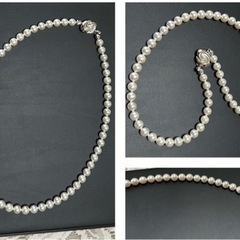 【高級】美品！シチズン CITIZEN 本真珠 パール ネックレス K14WGイヤリングセット silver 宝石鑑別書付 ジュエリーの画像