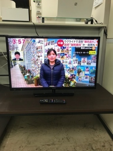 ☆値下げ☆I2402-591 SHARP 液晶テレビ 2T-C32AE1 2019年製 32インチ リモコン付き 動作確認済み キズ汚れ有り
