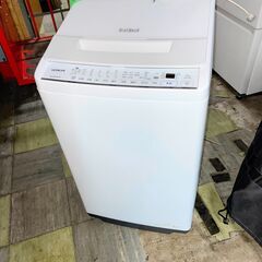 HITACHI/日立 7.0㎏洗濯機 美品 2021年製 ビートウォッシュ BW-V70G-W 家電 洗濯 簡易乾燥付