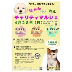 ２０２４/４/２８（日）にゃんプラスわん　チャリティーpart２...