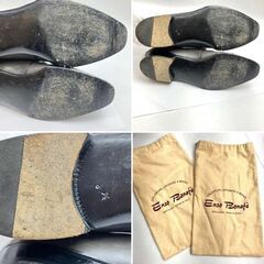 【中古品】エンツォボナフェ EnzoBonafe レザー ドレスシューズ サイズ6 1/2 約24.5-25.0cm メンズ 靴 ブランド品 ※シューズ袋×2有りの画像