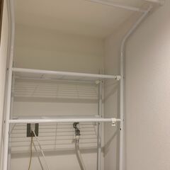 洗濯機　（ランドリーラック　洗剤　ピンチハンガー付き）の画像