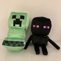マインクラフト　エンダーマン、クリーパー　シャイニーBIGぬいぐるみ