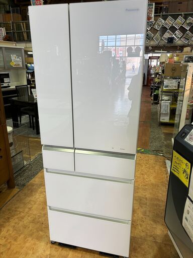 ✨安心の除菌洗浄済✨Panasonic 2017年製 501L 6ドア冷蔵庫 NR-F502PV-W【愛市IR016239-104】