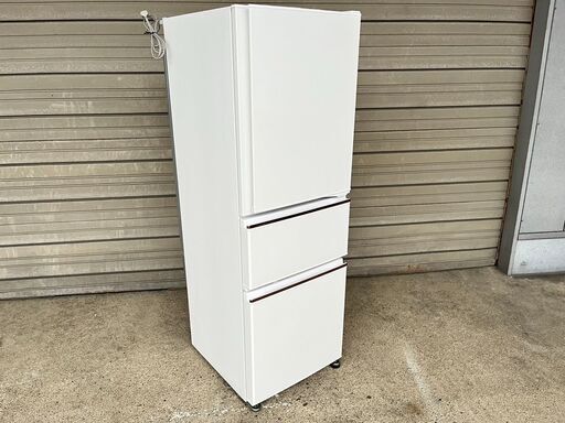 【美品】3ドア冷蔵庫 272L 三菱 MR-CX27D-W 2018年製 自動製氷機能付き 中古動作品 クリーニング済み