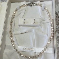 【高級】美品！シチズン CITIZEN 本真珠 パール ネックレス K14WGイヤリングセット silver 宝石鑑別書付 ジュエリーの画像