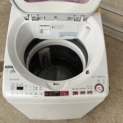 ファミリー向け洗濯乾燥機 8.0K シャープ ES-TX8A-P 2017年製 プラズマクラスター搭載 中古動作品 クリーニング済みの画像