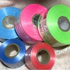 《決定》ビニール紐/平テープ/PEテープ ５個セット。 新品未使...