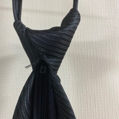 ネクタイ（ジッパー式・黒）の画像