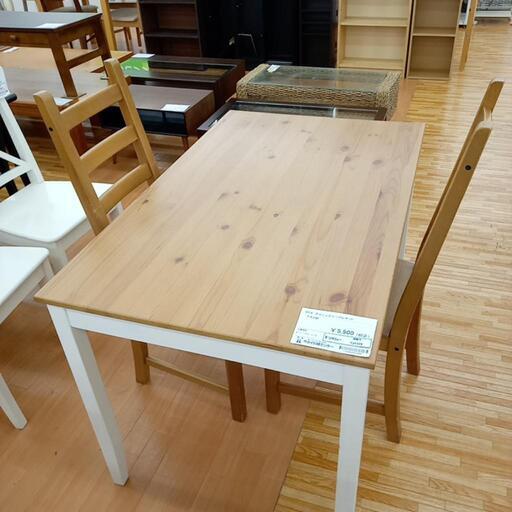 ★ジモティ割あり★ IKEA　ダイニングテーブルセット　イス2脚　ナチュラル　クリーニング済　YJ1729