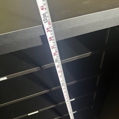 お店　大型保管棚　革製張りの画像