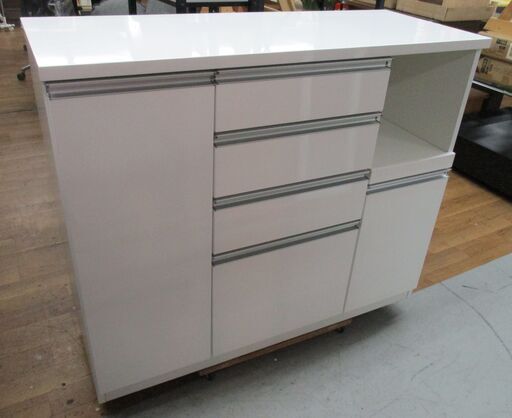 R051 人気 キッチンカウンター、レンジボード、幅120cm Used・美品