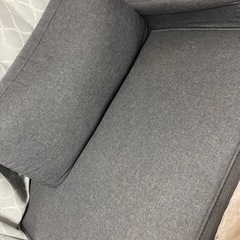 ソファー　グレー　カウチソファーの画像