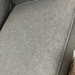 ソファー　グレー　カウチソファーの画像