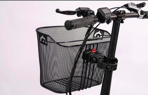 ERWAY 電動アシスト自転車用バスケット 前カゴ 脱着式 (バグス) 茶臼山