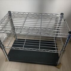 スチールラック　メタルシェルフ2段の画像