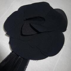 【美品】alices ドレス　黒　コサージュ付の画像