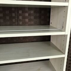 【新品】　天井つっぱり書棚 幅60㎝oak【アウトレット】の画像