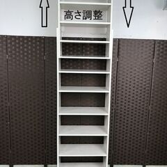 【新品】　天井つっぱり書棚 幅60㎝oak【アウトレット】の画像