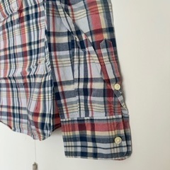 ナノユニバース　チェック柄長袖シャツの画像
