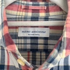 ナノユニバース　チェック柄長袖シャツの画像