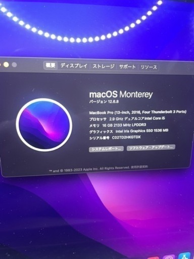 Apple MacBook Pro 13インチ #auc301