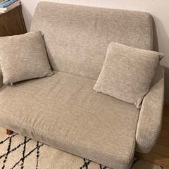 【送料込み・値下げ交渉可】unico(ウニコ) ツーシーターソファEVAの画像