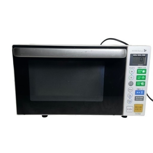 ジ0221-47【美品】ヤマダ　HerbRelax YMW-S18B1　電子レンジ　2016年　中古品　フラットテーブル電子レンジ
