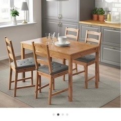 【商談成立済】【美品】IKEA JOKKMOKK ダイニングテーブル チェア セットの画像