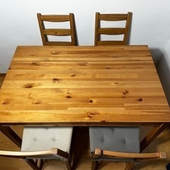 【商談成立済】【美品】IKEA JOKKMOKK ダイニングテーブル チェア セットの画像