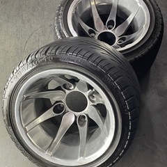 ☆【御成約有難う御座いました
】ジャイロキャノピー&  ジャイロX&ジャイロUP 10インチ4穴8Jアルミホイル&  235/30-10ワイドタイヤの中古品の セットの出品です。の画像