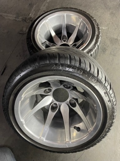 ☆【御成約有難う御座いました
】ジャイロキャノピー&  ジャイロX&ジャイロUP 10インチ4穴8Jアルミホイル&  235/30-10ワイドタイヤの中古品の セットの出品です。