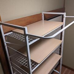 ■　大型ランドリーラック、大容量、洗濯機ラック、天板3枚、山梨県甲斐市の画像