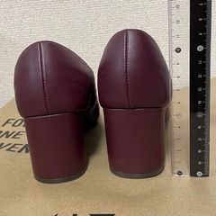GU 23cm マシュマロ パンプス　ボルドー スクエアトゥ 赤の画像