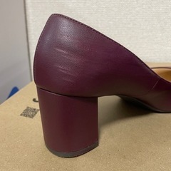 GU 23cm マシュマロ パンプス　ボルドー スクエアトゥ 赤の画像