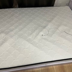 ベッド ダブル ポケットコイルマットレス付き ベッドフレーム す...