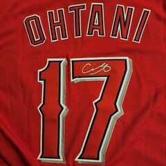 ☆正規品現地購入☆大谷翔平 エンジェルス サイン入りレプリカユニ...