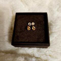 〈新品〉シトリンピアスK10ygの画像